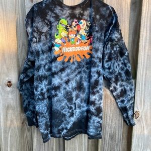 Retro Nickelodeon Tye Dye Long Sleeve Shirt